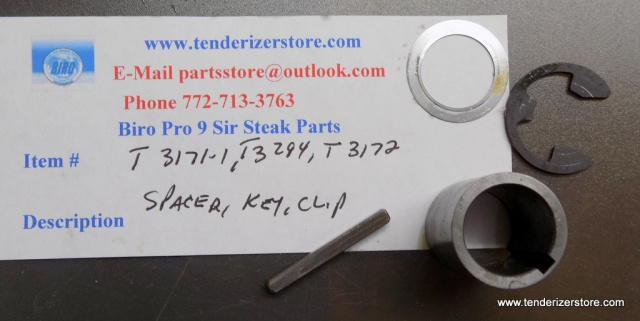 Biro-Pro-9-Sir-Steak T3171-1, T3294, T3172, Spacer, Key. Clip, Washer Used For Gear T3014-1